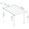 Canopia by Palram Toit de terrasse alu Aluminium Gris 9.40m²