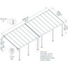 Canopia by Palram Toit de terrasse alu Aluminium Gris 29m²