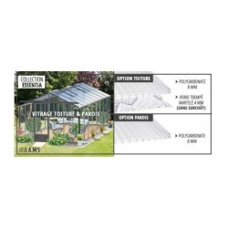 Lams Serre de jardin en verre Au choix 14.3m²