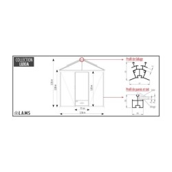 Lams Serre de jardin en verre Au choix 14.3m²