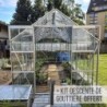 Lams Serre de jardin en verre Gris 12.9m²