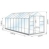 Lams Serre de jardin en verre Vert 12.9m²