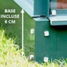 Lams Serre de jardin en verre Vert 12.9m²