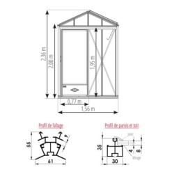 Lams Serre de jardin en verre