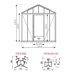 Lams Serre de jardin en verre