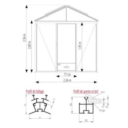 Lams Serre de jardin en verre