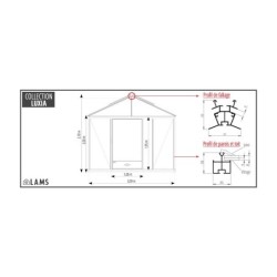 Lams Serre de jardin en verre Au choix 16.40m²