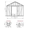 Lams Serre de jardin en verre Au choix 16.40m²
