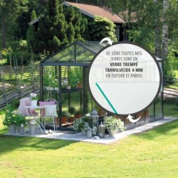 Lams Serre de jardin en verre Au choix 14.3m²