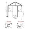 Lams Serre de jardin en verre Au choix 8.97m²