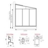 Lams Serre de jardin en verre Gris 7.2m²