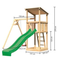 Karibu Stations de jeux Bois massif Bois naturel