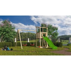 Karibu Stations de jeux Bois massif Bois naturel