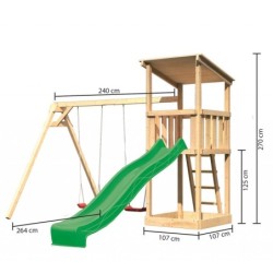 Karibu Stations de jeux Bois massif Bois naturel