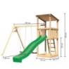 Karibu Stations de jeux Bois massif Bois naturel