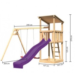 Karibu Stations de jeux Bois massif Bois naturel