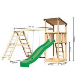 Karibu Stations de jeux Bois massif Bois naturel
