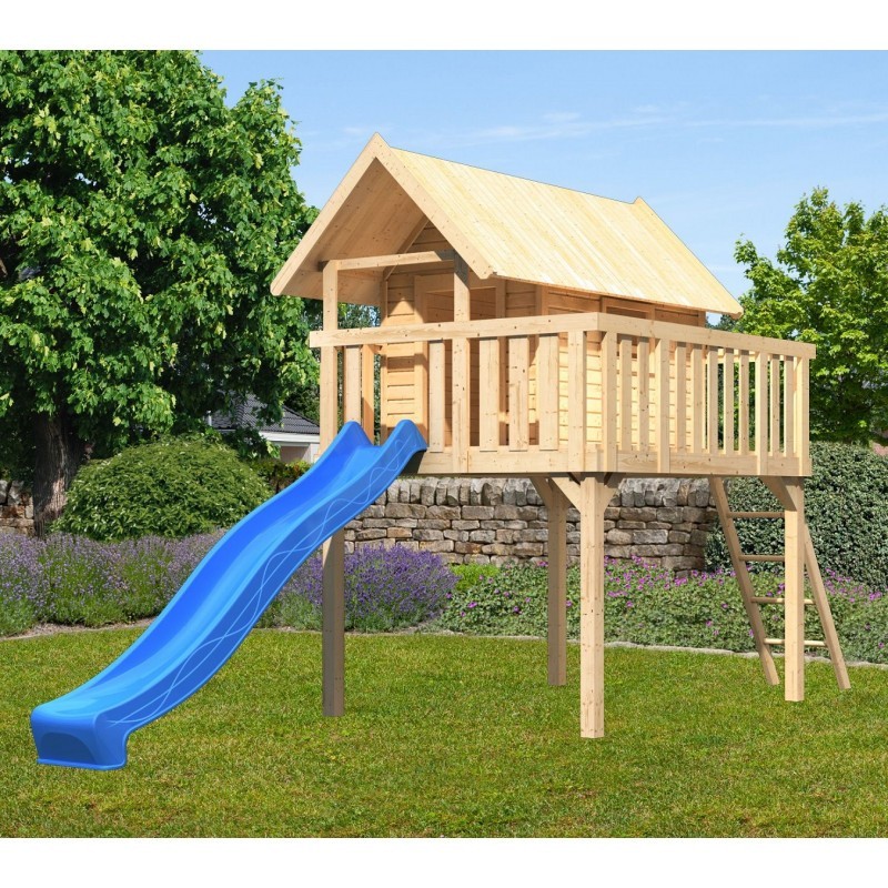 Karibu Cabanes enfants Bois massif Marron Karibu Cabanes enfants Bois massif Marron