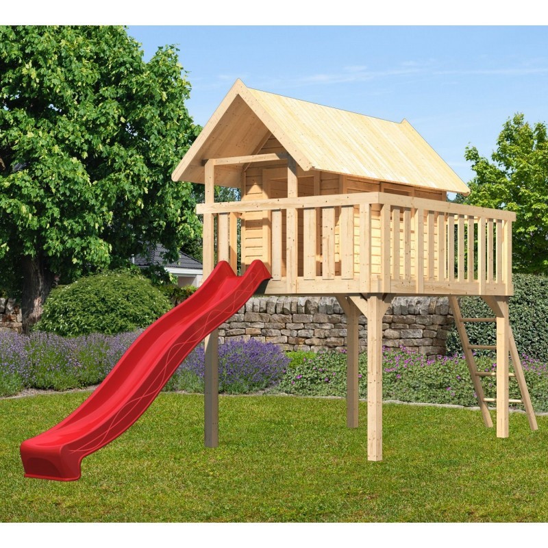 Karibu Cabanes enfants Bois massif Marron Karibu Cabanes enfants Bois massif Marron