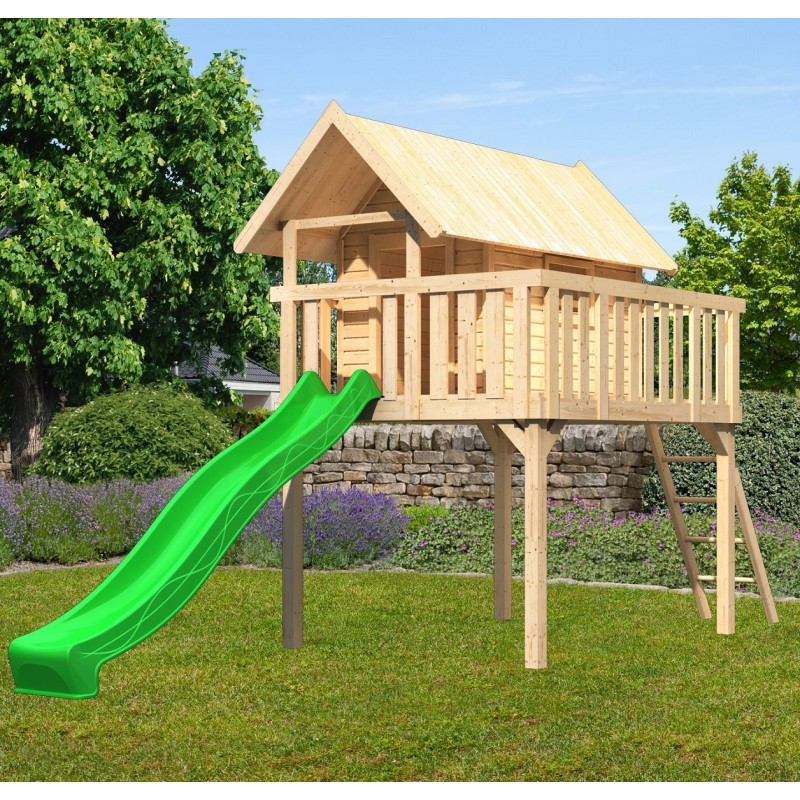 Karibu Cabanes enfants Bois massif Marron Karibu Cabanes enfants Bois massif Marron