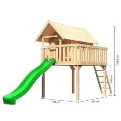 Karibu Cabanes enfants Bois massif Marron