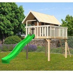Karibu Cabanes enfants Bois massif Gris terre