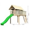 Karibu Cabanes enfants Bois massif Gris terre