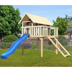 Karibu Cabanes enfants Bois massif Gris terre