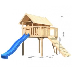Karibu Cabanes enfants Bois massif Marron