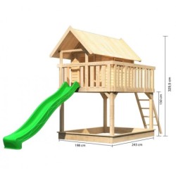 Karibu Cabanes enfants Bois massif Marron