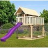 Karibu Cabanes enfants Bois massif Gris terre