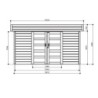 Solid Abri de jardin bois 5 à 10 m² Bois massif Marron 8.91m²