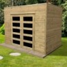 Solid Abri de jardin bois 5 à 10 m² Bois massif Marron 5.94m²