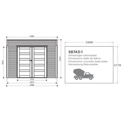 Solid Abri de jardin bois 15 à 20 m² Bois massif Marron 8.69m²