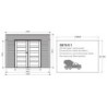 Solid Abri de jardin bois 15 à 20 m² Bois massif Marron 8.69m²