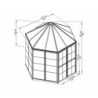 Canopia by Palram Serre de jardin en polycarbonate Gris 5,26m²