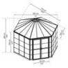 Canopia by Palram Serre de jardin en polycarbonate Gris 8,6m²