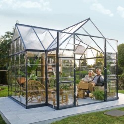 Canopia by Palram Serre de jardin en polycarbonate Gris 10,89m²