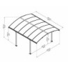 Canopia by Palram Tonnelles de jardin Aluminium Gris 15.50m²