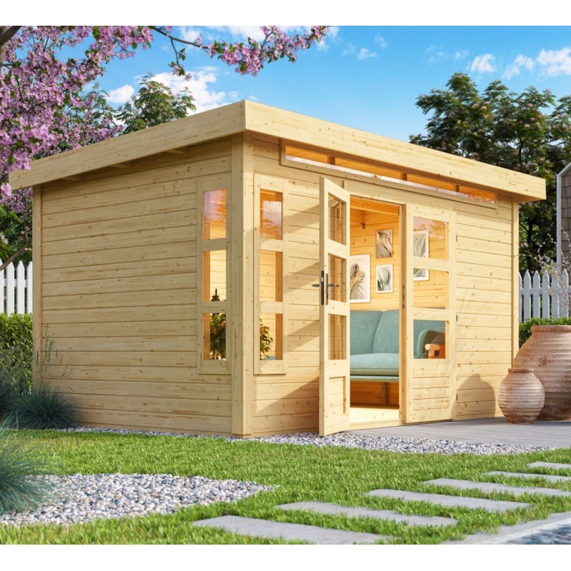 Karibu Abri de jardin bois 5 à 10 m² Bois massif Marron 8.88m² Karibu Abri de jardin bois 5 à 10 m² Bois massif Marron 8.88m²