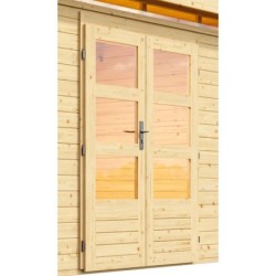Karibu Abri de jardin bois 15 à 20 m² Bois massif Marron