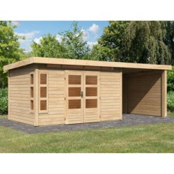 Karibu Abri de jardin bois 15 à 20 m² Bois massif Marron