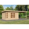 Karibu Abri de jardin bois 15 à 20 m² Bois massif Marron