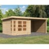 Karibu Abri de jardin bois 15 à 20 m² Bois massif Marron