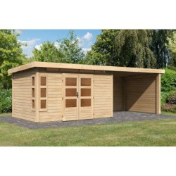 Karibu Abri de jardin bois 15 à 20 m² Bois massif Marron