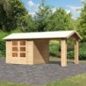Karibu Abri de jardin bois 15 à 20 m² Bois massif Marron