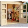 Karibu Abri de jardin bois 15 à 20 m² Bois massif Marron