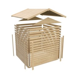 Karibu Abri de jardin bois 15 à 20 m² Bois massif Marron