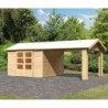 Karibu Abri de jardin bois plus de 20 m² Bois massif Marron