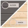 Karibu Abri de jardin bois plus de 20 m² Bois massif Gris 9.55m²